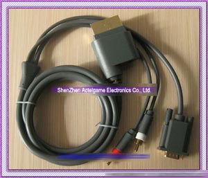 Xbox360 VGA cable with 2RCA game accessory